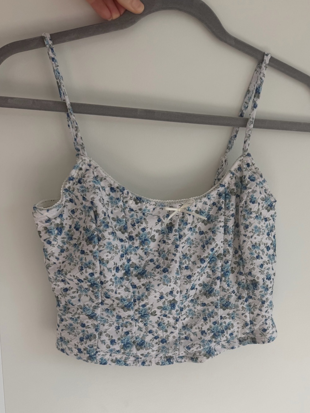Altar'd State Blue and White Floral Cami